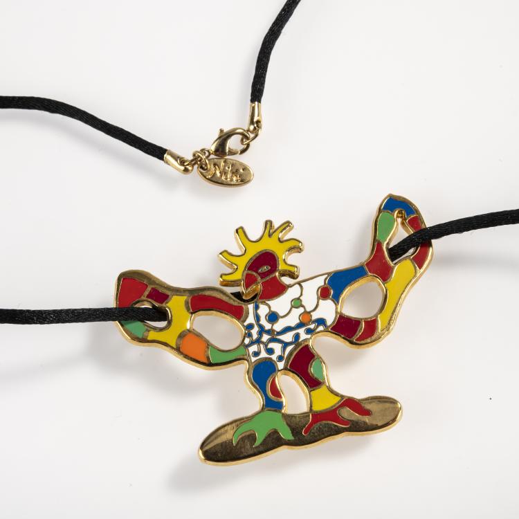 Hauptbild zu Objekt, Anh&auml;nger/Brosche 'Oiseau de Feu Blanc', um 2000, Niki de Saint Phalle, 166C 511