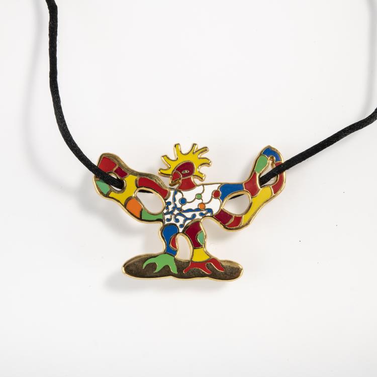 Bild 1 zu Objekt, Anh&auml;nger/Brosche 'Oiseau de Feu Blanc', um 2000, Niki de Saint Phalle, 166C 511