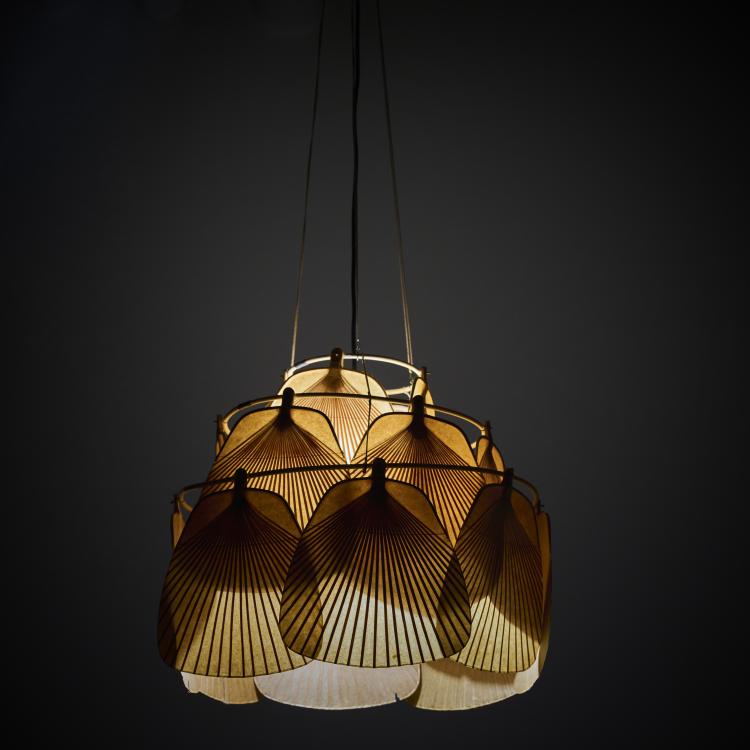 Bild 11 zu Objekt, 'Ju-Ku' ceiling light from the 'Uchiwa' series, 1973, Ingo Maurer, Maurer, Ingo, Design M, M&uuml;nchen, 166A 160