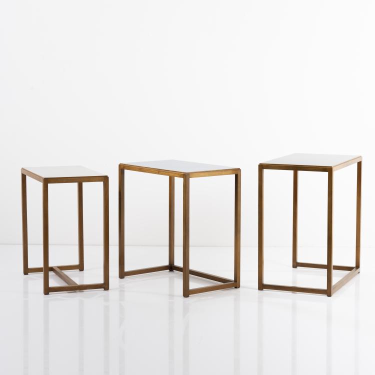 Bild 1 zu Objekt, 3 nesting tables, 1960s, Egon Eiermann, Wilde & Spieth, Esslingen (zugeschrieben/attributed), 166A 83
