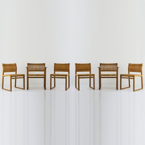 Two armchairs, four 'BM62' chairs, 1957