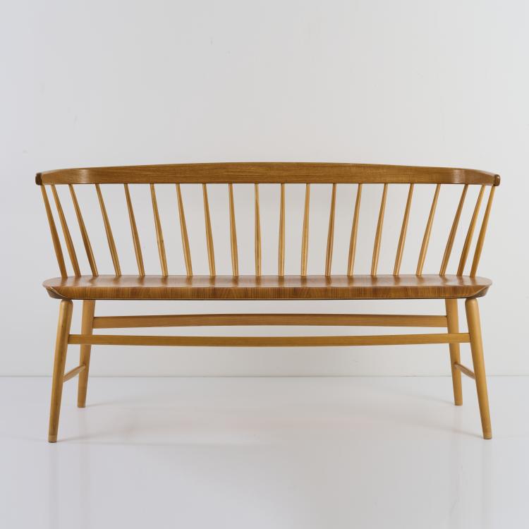 Hauptbild zu Objekt, 'Florett Nr. 150' bench, c. 1955, Ebbe Wigell, Br&ouml;derna Wigells Stolfabrik AB, Malmb&auml;ck, 167B 495