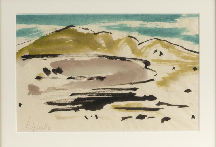 Bild 1 zu Objekt, Landscape depiction, around 1970s, Siegward Sprotte, 166B 335