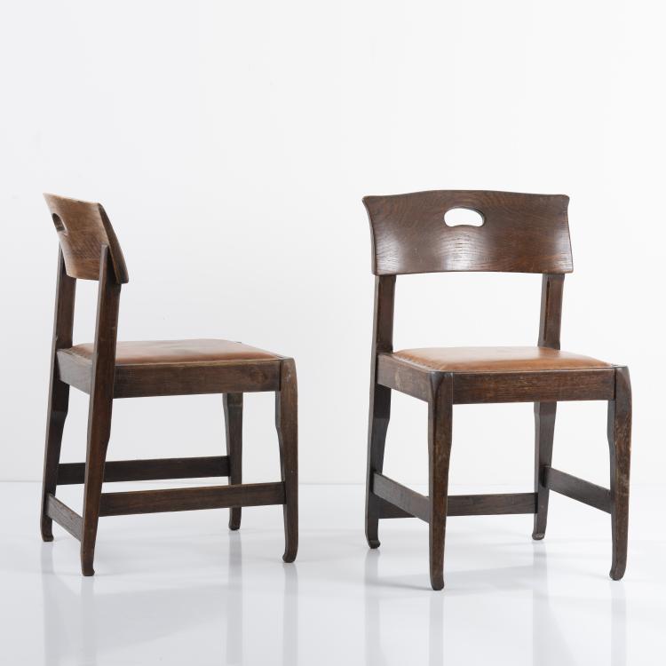 Hauptbild zu Objekt, Zwei St&uuml;hle, 1902, Richard Riemerschmid, Dresdner Werkst&auml;tten, Hellerau, 166A 35