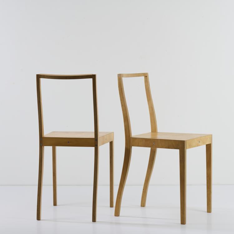 Bild 1 zu Objekt, Two 'Ply-Chair' chairs, 1988, Jasper Morrison, Vitra Design, Weil am Rhein, 167B 580