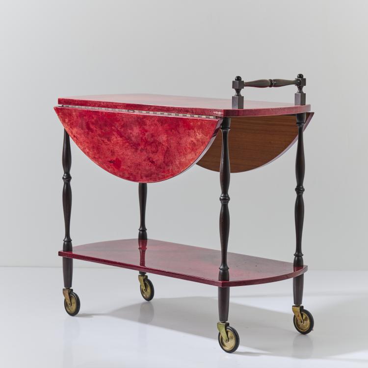 Hauptbild zu Objekt, Serving trolley, 1950s, Aldo Tura, Tura, Mailand, 166A 90