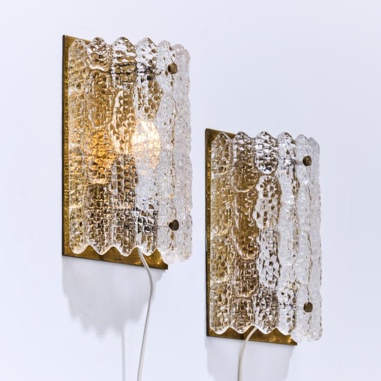 Bild 1 zu Objekt, Two wall lights, 1960s, Carl Fagerlund, Orrefors Glasbruk, Orrefors, 166A 131