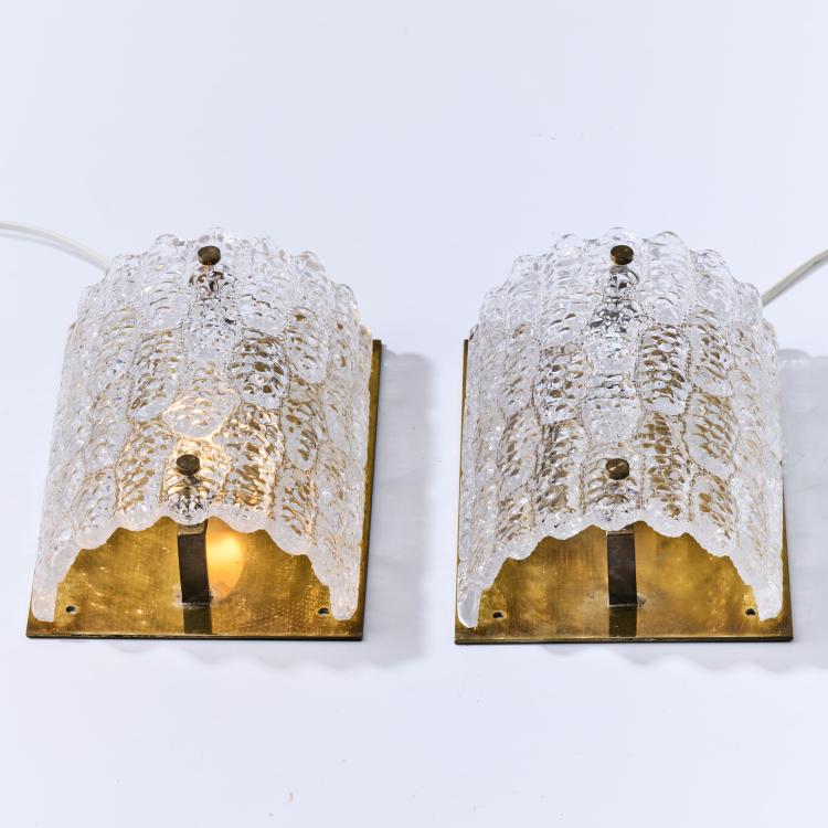 Bild 2 zu Objekt, Two wall lights, 1960s, Carl Fagerlund, Orrefors Glasbruk, Orrefors, 166A 131
