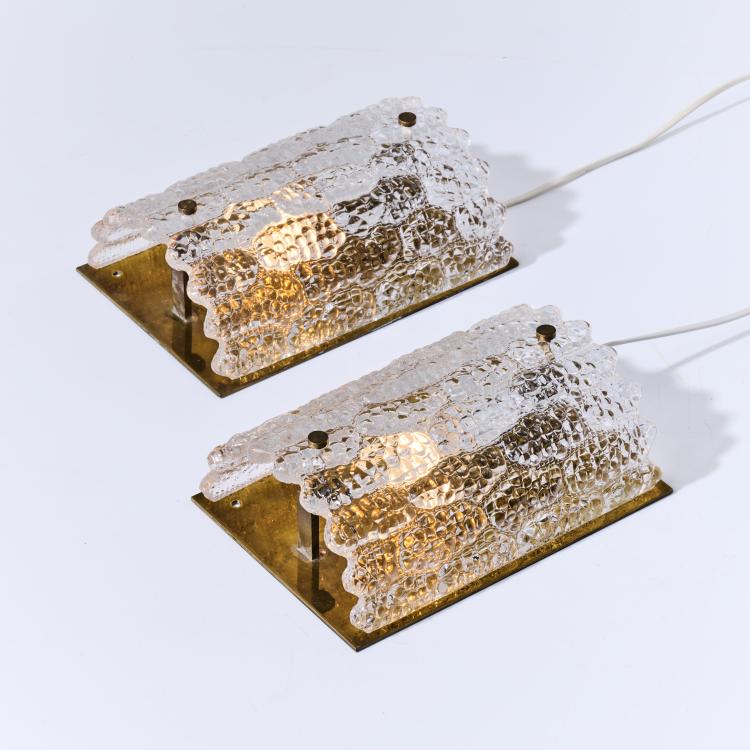 Bild 3 zu Objekt, Two wall lights, 1960s, Carl Fagerlund, Orrefors Glasbruk, Orrefors, 166A 131