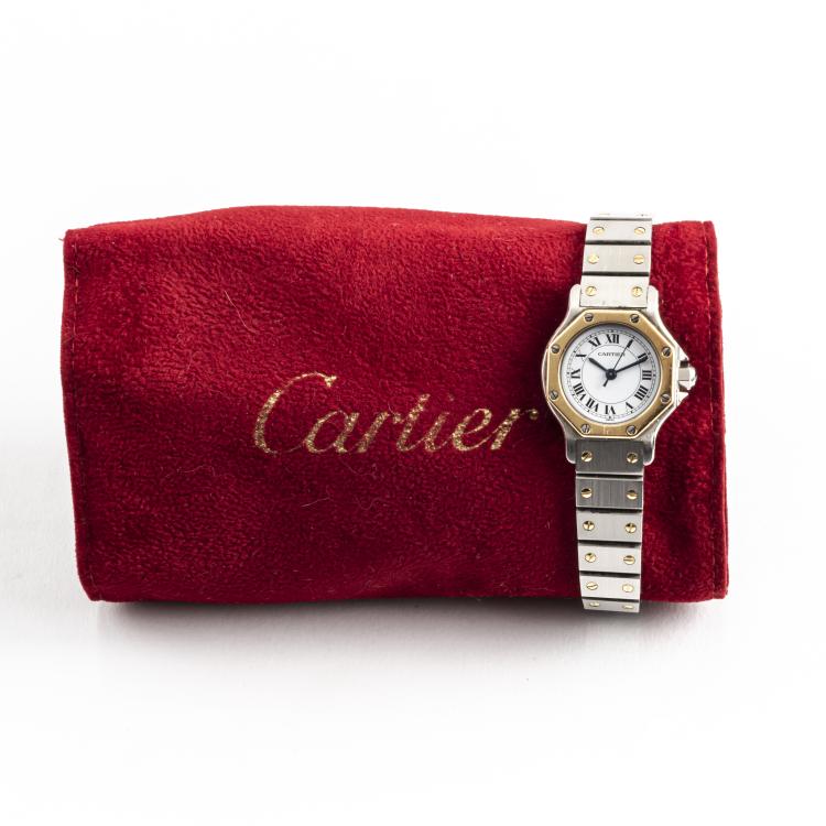 Bild 2 zu Objekt, Damenuhr 'Santos Octagon', um 1990, Cartier, Paris, 166D 603