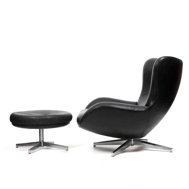 Bild 2 zu Objekt, Lounge chair 'ML 214' with ottoman, 1960s, Illum Wikkels&oslash;, Laursen, Mikael, D&auml;nemark, 166A 138