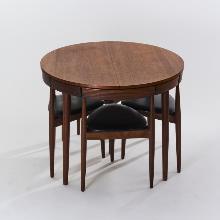 Bild 2 zu Objekt, Table with four chairs, 1962, Hans Olsen, Frem R&oslash;jle M&oslash;belfabrik, 167B 506