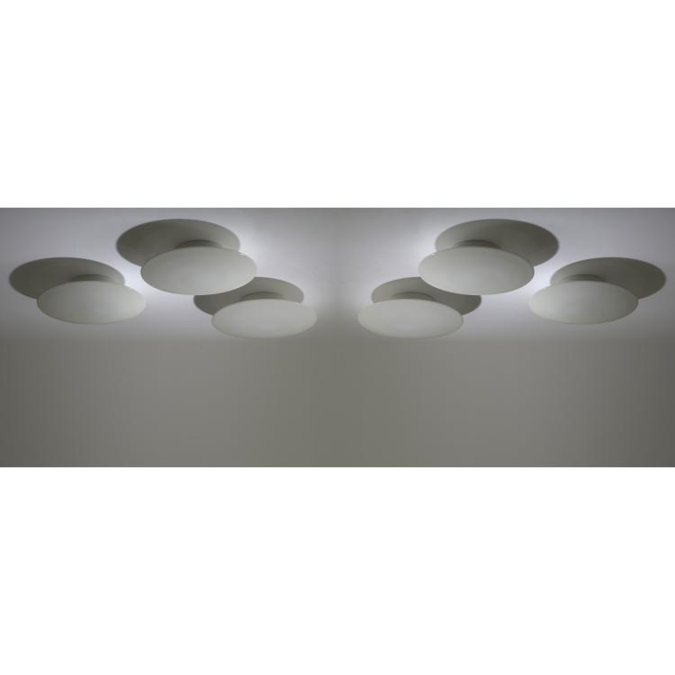 Hauptbild zu Objekt, Sechs Wandleuchten 'Eklipta', 1959, Arne Jacobsen, Poulsen, Louis, Kopenhagen., 167B 498