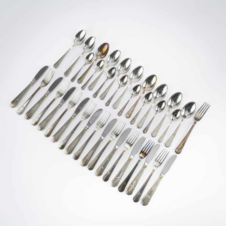 Hauptbild zu Objekt, 'La Maison Louis Cartier' dessert cutlery, Cartier, Paris, 166D 616