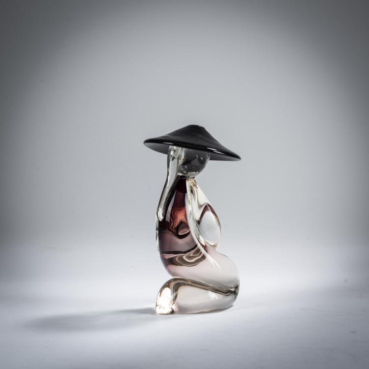 Bild 4 zu Objekt, 'Kneeling Figurine' glass object, 1960s, Renato Anatra, Murano, Vetri, 167B 405
