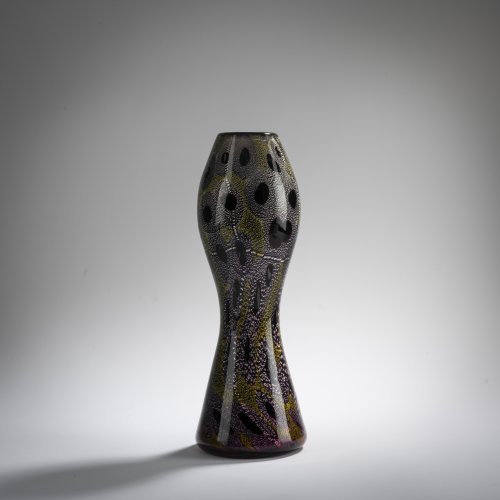 'A reazione policrome' vase (A perle, Leopardo), c. 1950