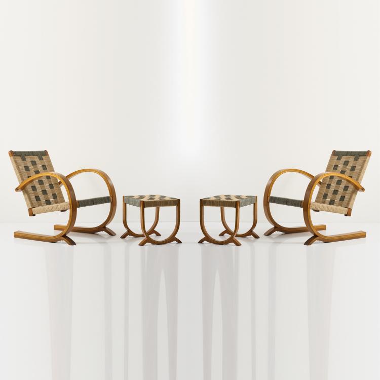 Bild 17 zu Objekt, Zwei Armlehnsessel, zwei Ottomane, 1930er Jahre, Italien, 167A 1