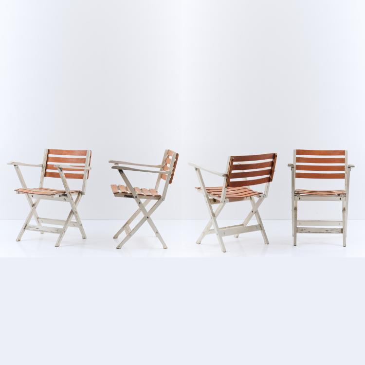 Hauptbild zu Objekt, Four folding chairs, 1960s, Fratelli Reguitti, Agnosine, 167A 172