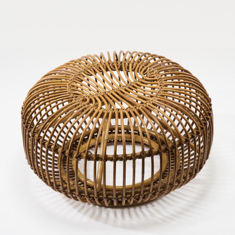 Hauptbild zu Objekt, Hocker, 1950er Jahre, Franco Albini (zugeschrieben), Bonacina, Vittorio, Como (zugeschrieben/attributed), 167A 26
