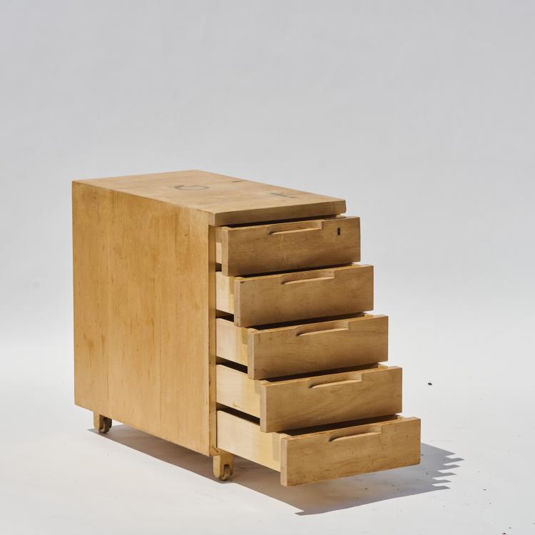 Bild 1 zu Objekt, Rollcontainer '296', 1930, Alvar Aalto, Huonekalu-ja Rakennusty&ouml;tehdas Oy, Turku f&uuml;r Artek, Helsinki, 170B 392