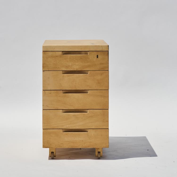 Bild 2 zu Objekt, Rollcontainer '296', 1930, Alvar Aalto, Huonekalu-ja Rakennusty&ouml;tehdas Oy, Turku f&uuml;r Artek, Helsinki, 170B 392