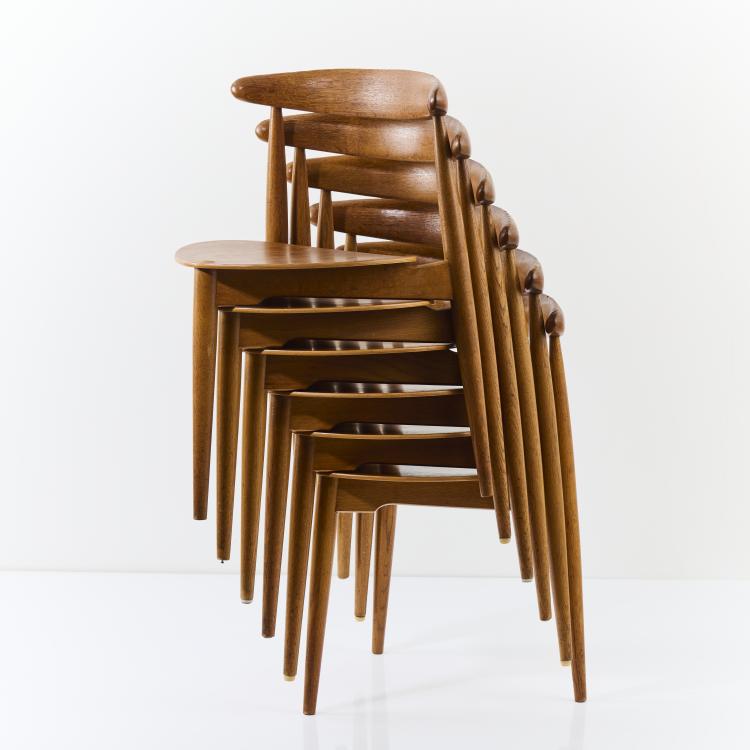 Bild 2 zu Objekt, Six 'FH 4103' chairs, 1952, Hans J. Wegner, Fritz Hansen, Aller&ouml;d, 167B 463