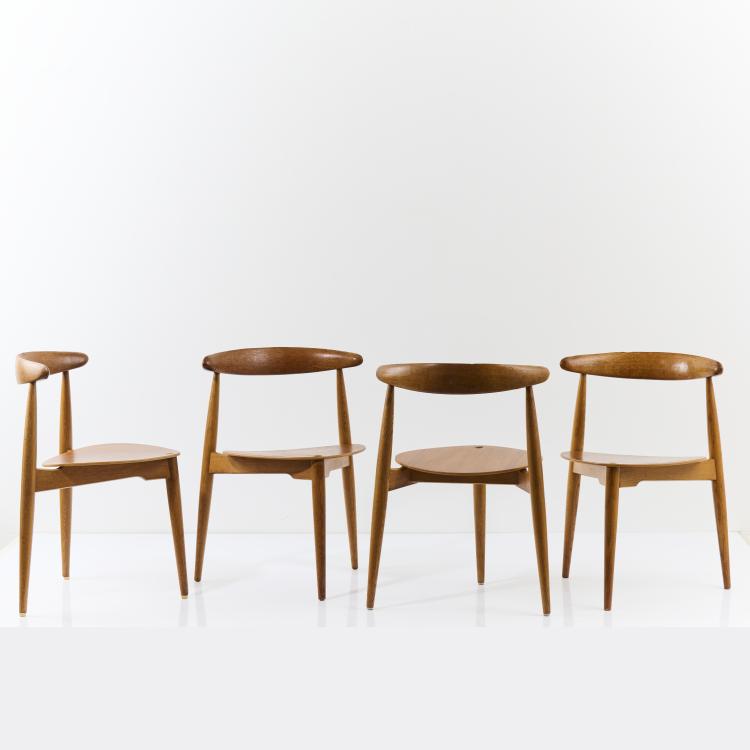 Hauptbild zu Objekt, Four 'FH 4103' chairs, 1952, Hans J. Wegner, Fritz Hansen, Aller&ouml;d/, 167B 464