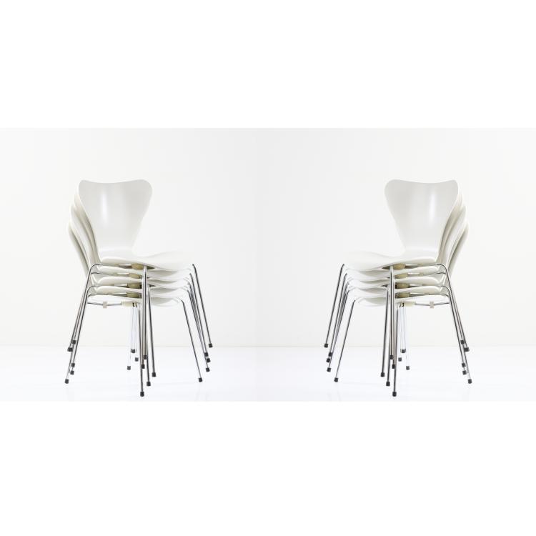 Bild 4 zu Objekt, Zehn St&uuml;hle '3107', 1955, Arne Jacobsen, Fritz Hansen, Aller&oslash;d, 167B 490