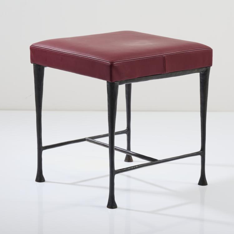 Hauptbild zu Objekt, Hocker 'Sud', um 1993, Eric Schmitt,Christian Liaigre, Schmitt, Eric, Paris (zugeschrieben/attr.), 167B 596