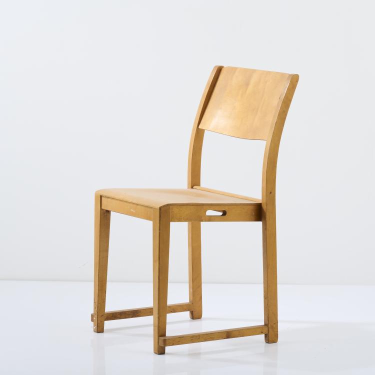 Bild 5 zu Objekt, Eight 'Orkesterstolen' stacking chairs, 1932, Sven Markelius, Svenska M&ouml;belfabrikerna, Bodafors., 167B 373