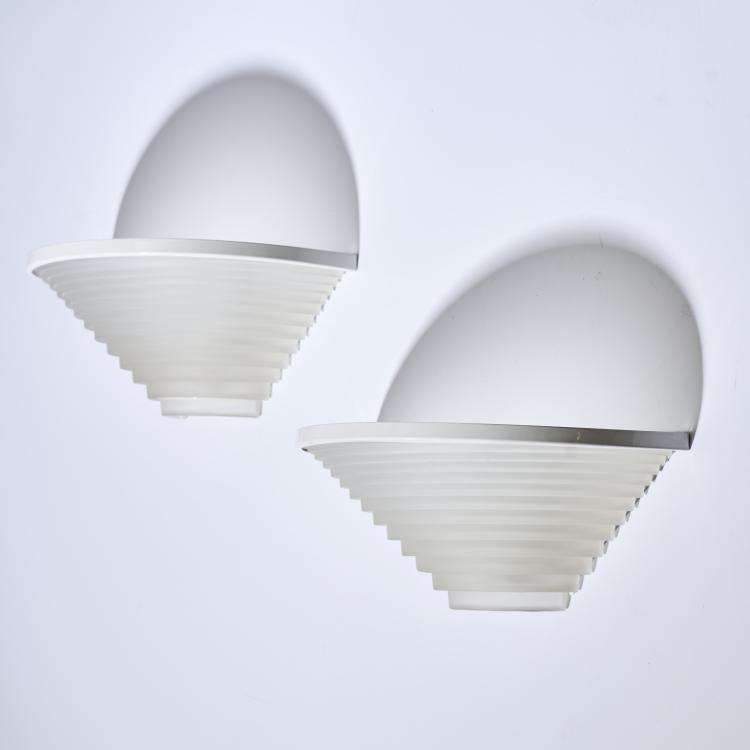 Bild 1 zu Objekt, Two 'Egisto 38 parete' wall lights, 1985, Angelo Mangiarotti, Artemide, Mailand, 167A 298