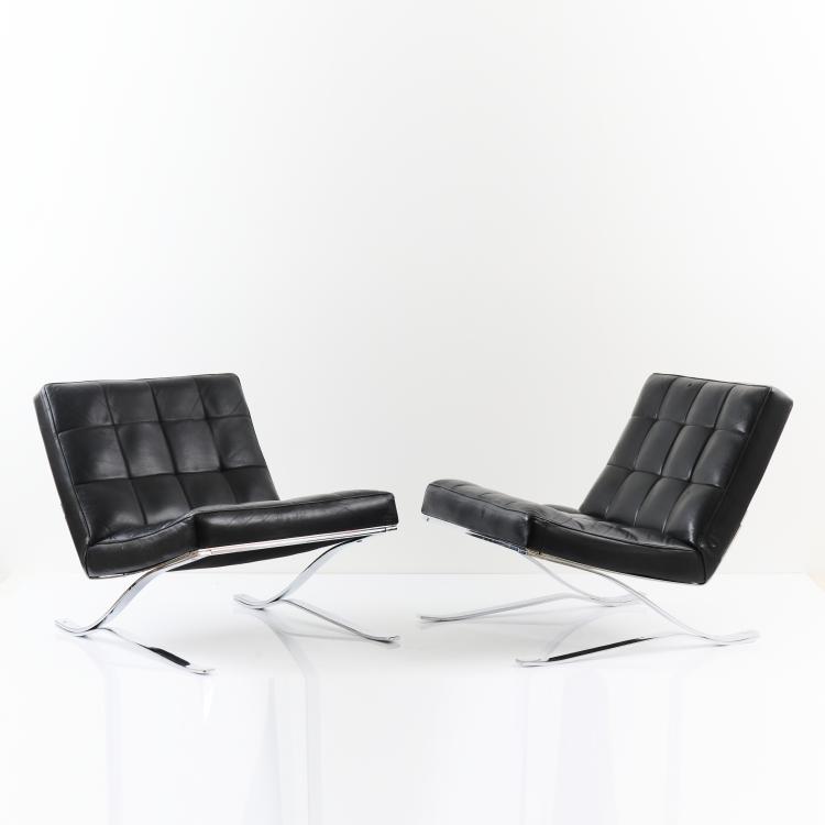 Hauptbild zu Objekt, Zwei Sessel 'Conferstar', 1964, R&ouml;hl, Potsdam, 167B 514