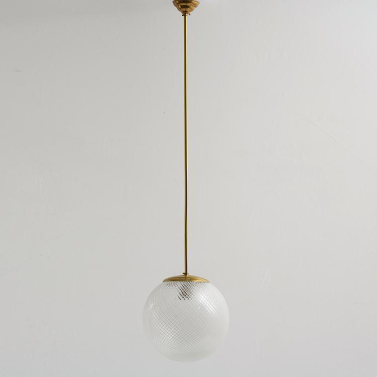 Hauptbild zu Objekt, 'Reticello' ceiling light, 1950s, Carlo Scarpa (attributed), Venini & C., Murano (zugeschrieben/attributed), 167A 24