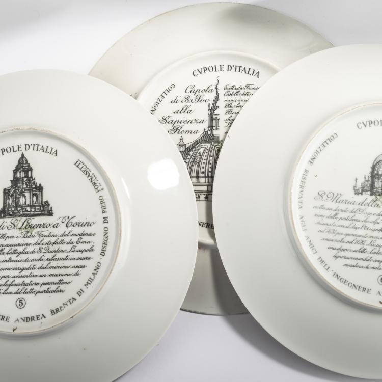 Bild 2 zu Objekt, Sieben Teller 'Cupole d'Italia', 1950er Jahre, Piero Fornasetti, Fornasetti, Mailand, 167A 126