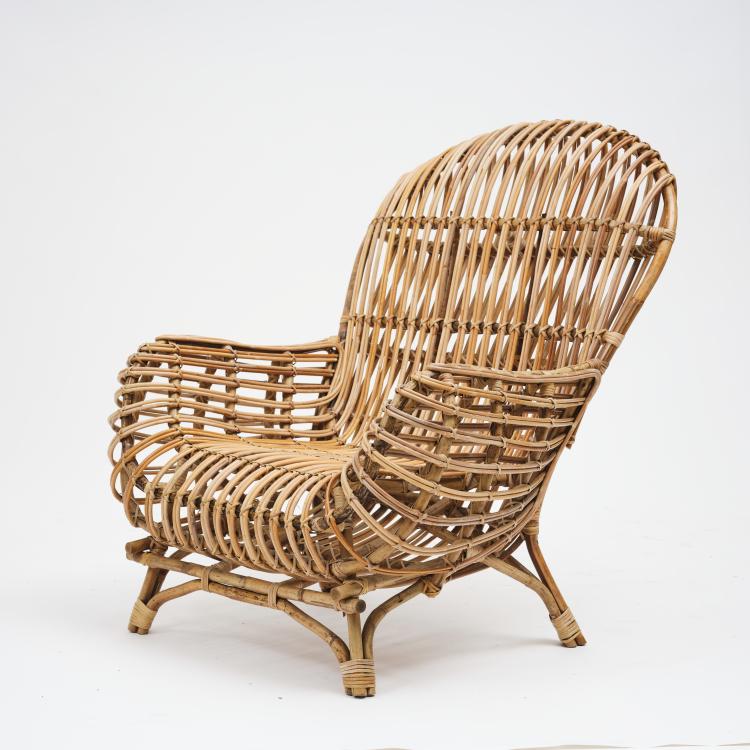 Hauptbild zu Objekt, Wicker armchair, 1960s, Italien, 167A 175