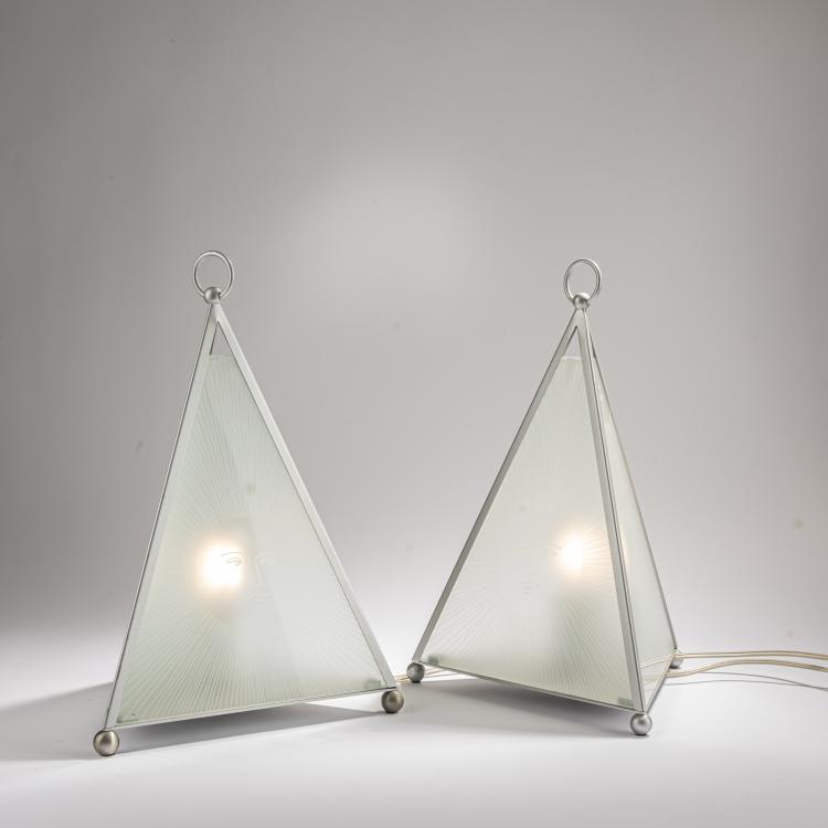 Bild 1 zu Objekt, Zwei Tischleuchten 'Sole', 1990er Jahre, Barnaba Fornasetti, Antonangeli Illuminazione, Paderno Dugnano/ Mailand, 167A 133