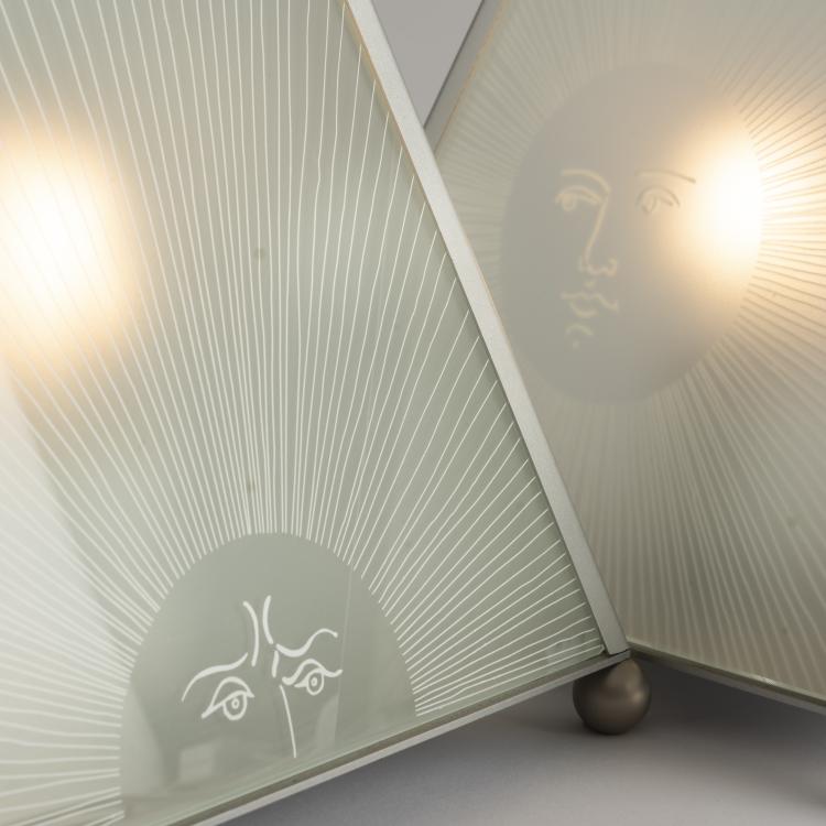 Bild 2 zu Objekt, Zwei Tischleuchten 'Sole', 1990er Jahre, Barnaba Fornasetti, Antonangeli Illuminazione, Paderno Dugnano/ Mailand, 167A 133