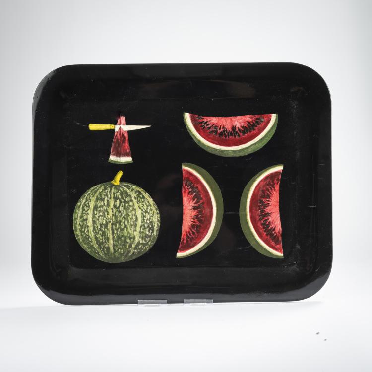 Hauptbild zu Objekt, Tablett 'Anguria', 1950er Jahre, Piero Fornasetti, Fornasetti, Mailand, 167A 127