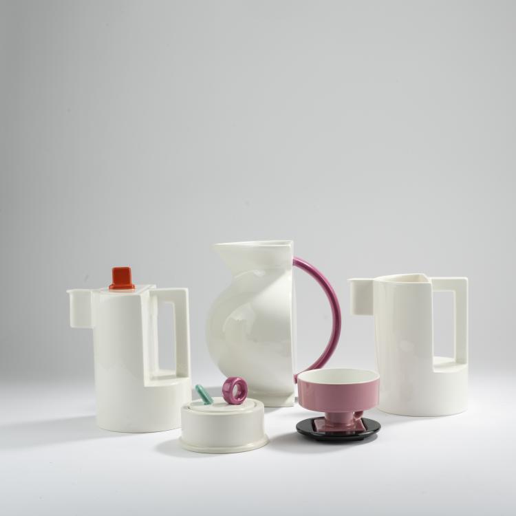 Hauptbild zu Objekt, Tableware set from the 'Hollywood Collection' series, c. 1990, Marco Zanini, Flavia, Montelupo Fiorentino; Bitossi, Montelupo Fiorentino, 167A 89