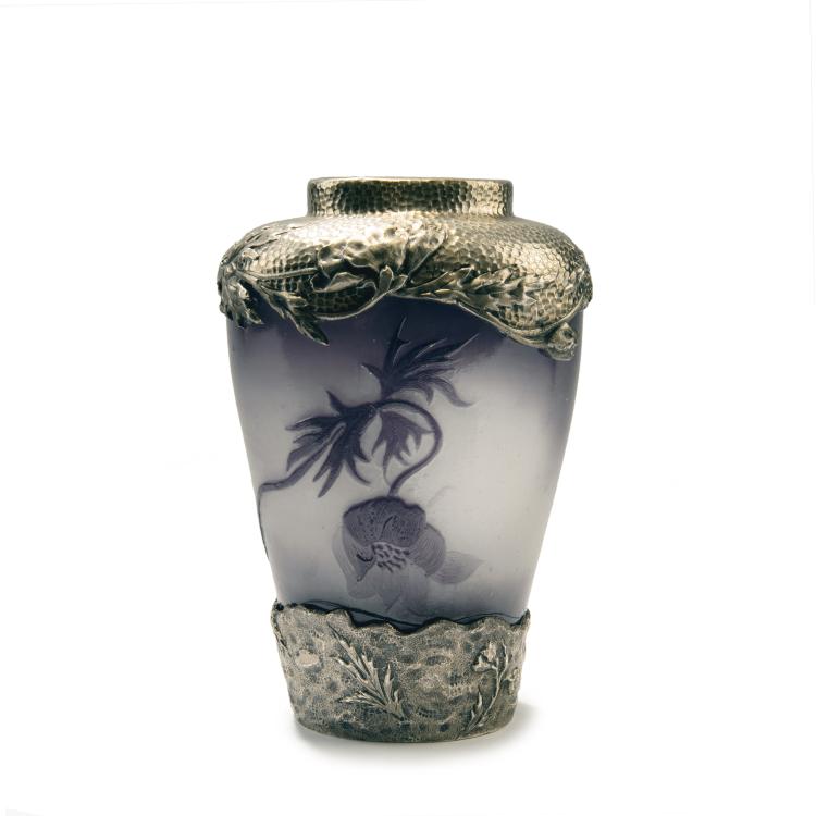 Bild 2 zu Objekt, 'Pavots' vase with silver mounting by Georges Falkenberg, c. 1895, Emile Gall&eacute;,Georges Falkenberg, Gall&eacute;, Nancy, 168A 121