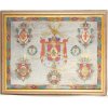 Beaded painting with Italian coat of arms, 19th century