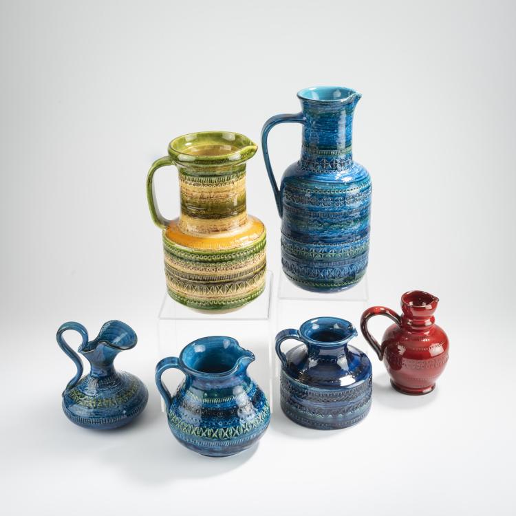 Bild 1 zu Objekt, Six jugs, 1950s, Aldo Londi, Bitossi, Montelupo, 167A 94