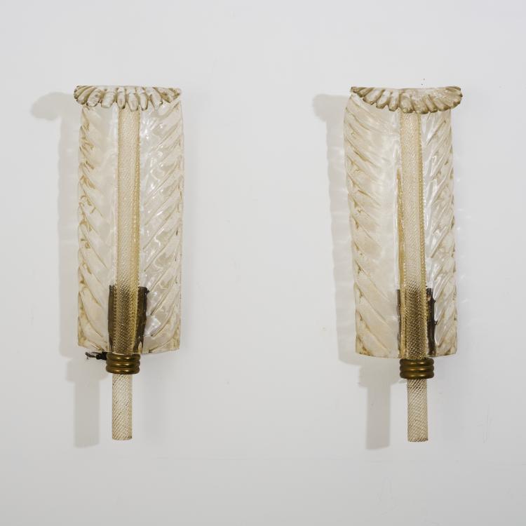 Bild 3 zu Objekt, Two wall lights, 1940s, Barovier & Toso, Murano, 167A 11