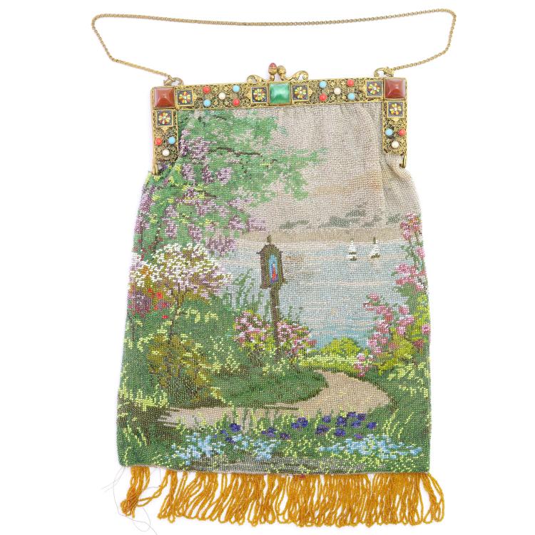 Hauptbild zu Objekt, B&uuml;geltasche mit See, um 1920, 167O 249