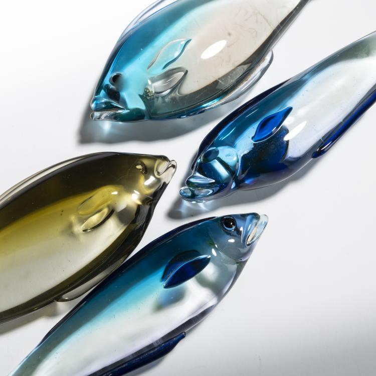 Bild 1 zu Objekt, Vier Fische, um 1965, Ermanno Nason, Cenedese, Gino, Murano, 167C 790