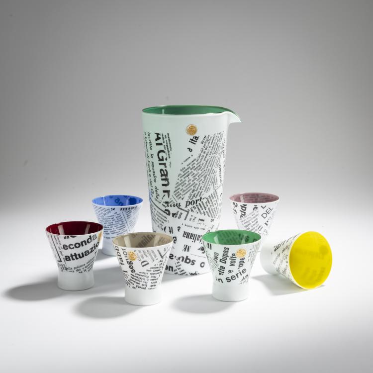 Bild 1 zu Objekt, Jug with six cups, c. 1960, Murano, 167C 813