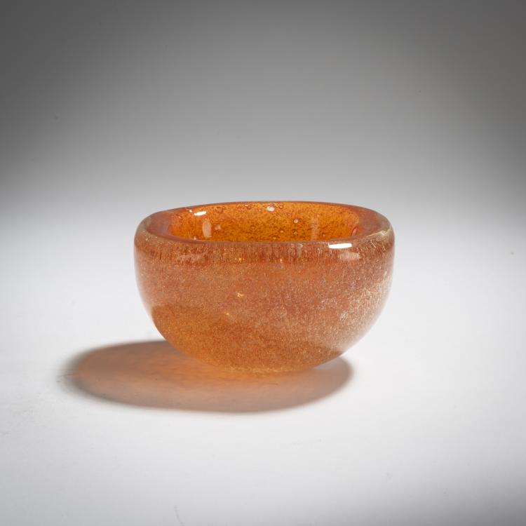 Hauptbild zu Objekt, Schale 'Sommerso a bollicine', um 1935, Carlo Scarpa, Venini & C., Murano, 167C 646