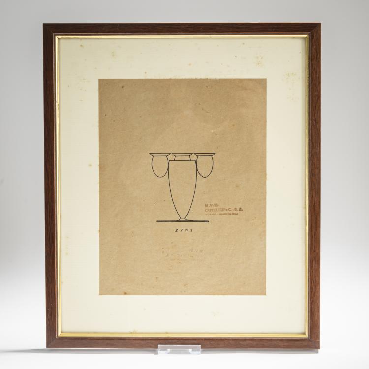 Hauptbild zu Objekt, Draft drawing for model no. 2701, 1920s, Vittorio Zecchin, 167C 617