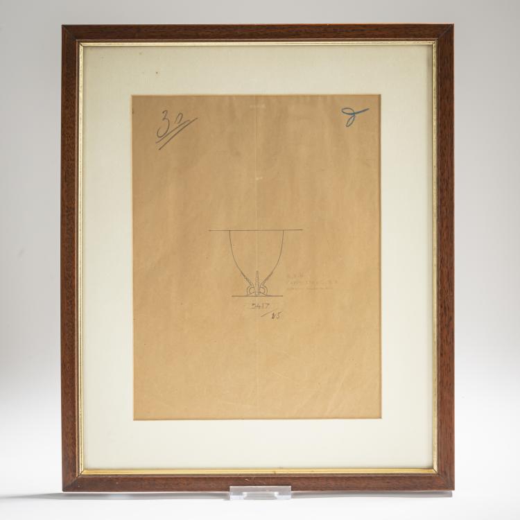 Hauptbild zu Objekt, Draft drawing for model no. 5417, 1920s, Vittorio Zecchin, 167C 618