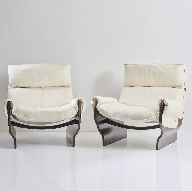 Hauptbild zu Objekt, Two 'Canada' armchairs, 1965, Osvaldo Borsani, Tecno, Mailand, 167A 181